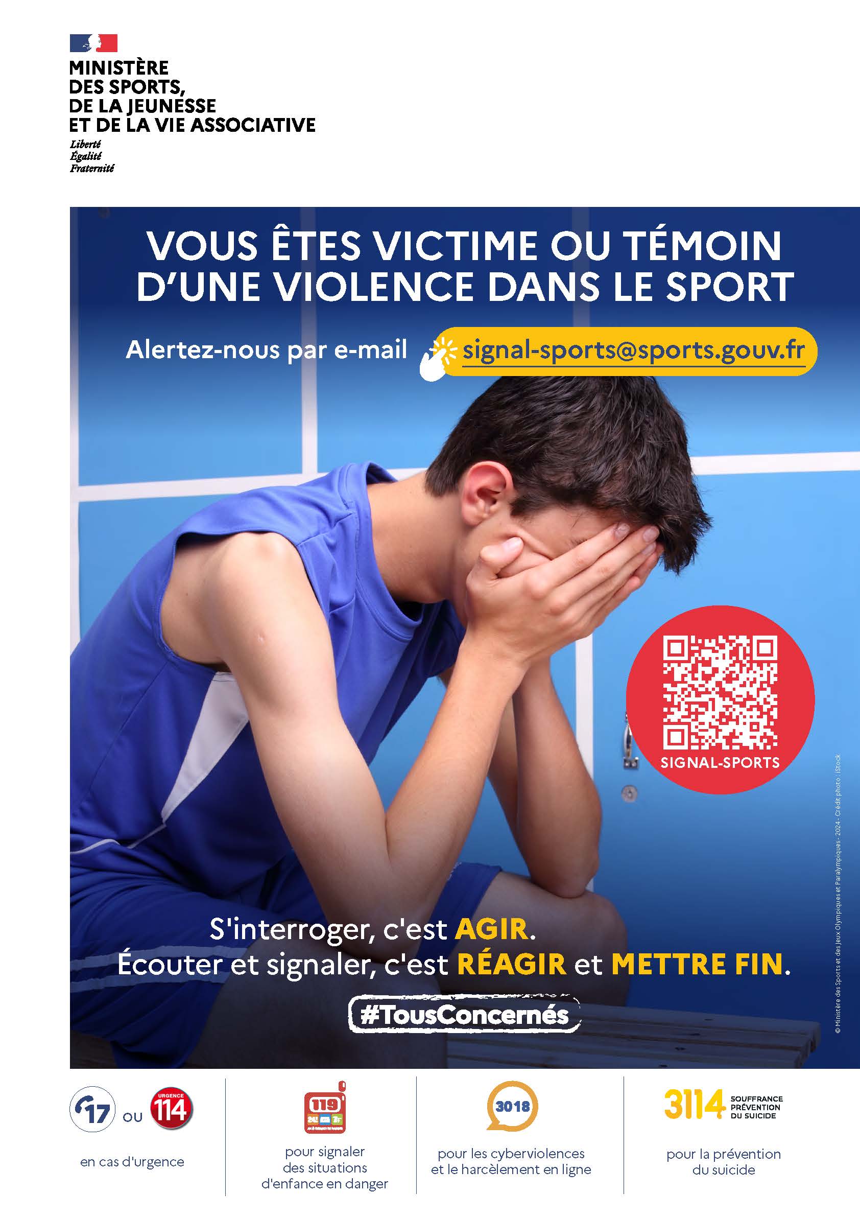Affiche sur les violence représentes par un hommes